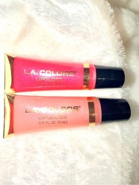 L.A. Colors Shimmery Pink  Lip Gloss Duo DISCONTINUED